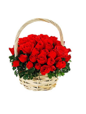 Red Roses Basket