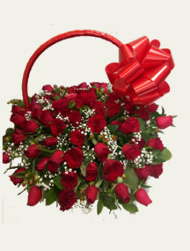 Red Roses Basket