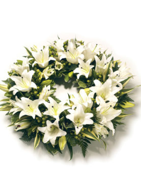 White Lily Wreath