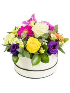 Gorgeous Hat Box Arrangement