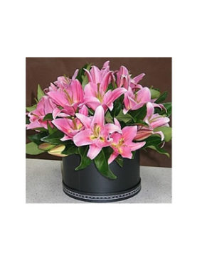 Pink Lily Hat Box