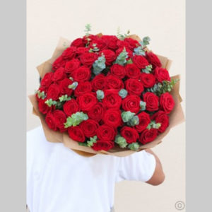 50 Red Roses Hand-tied