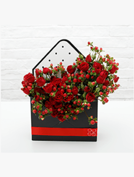 Red Spray Roses Envelope