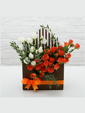 Orange Spray Roses Envelope