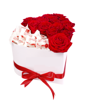 Raffaello and Roses Heart Box