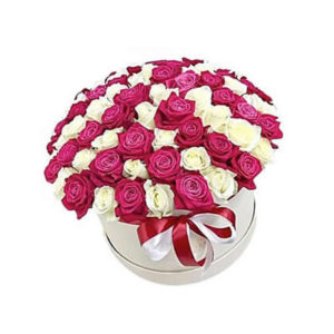 Hat Box Arrangement Red and White
