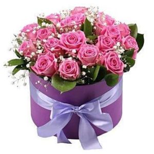 Pink Spray Hat Box