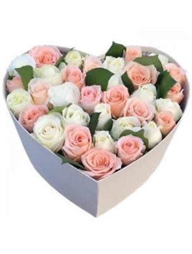 Pink and White Heart Box