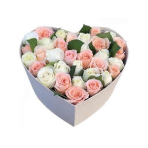 Pink and White Heart Box