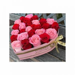 Pink and Red Heart Box