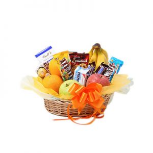 Deluxe Fruit and Sweets Basket