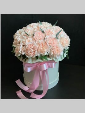 Peach Carnation Hatbox