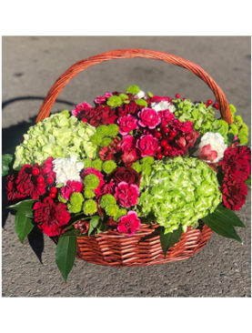 Beaming Hydrangea Basket