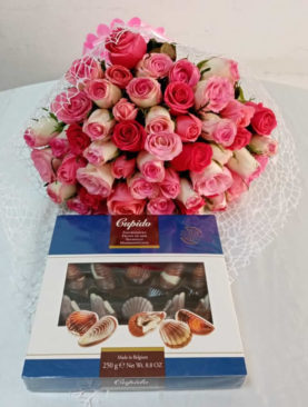 Flowers and Belgian Chocolate