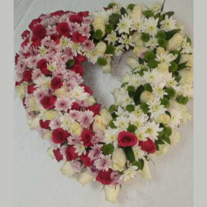 Pastel Heart Wreath by Fanny's Flowers