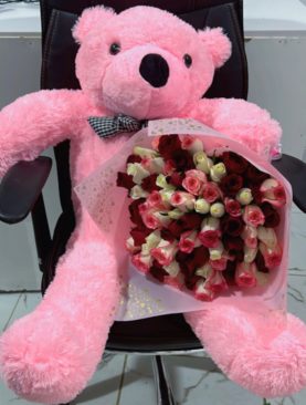 Large Teddy+ Flowers